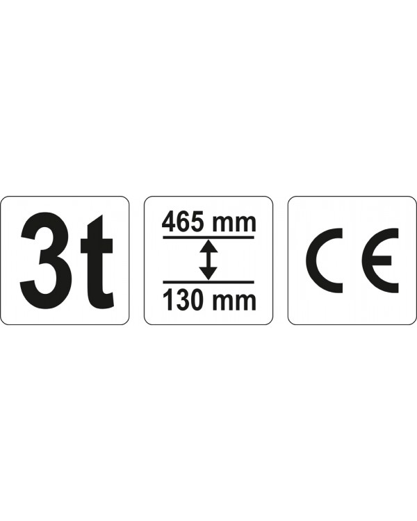 Домкрат гидравлический, подкатной YATO 3 Т, 130-465 мм
