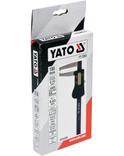 Штангенциркуль для тормозных дисков, электронный YATO 180 (с нержавеющей стали, в кейсе)-foto4