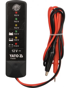 Тестер напряжения аккумуляторов и генераторов YATO YT-83101