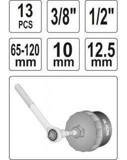 Набор торцевых ключей для масляных фильтров YATO YT-0594-foto5