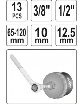Набор торцевых ключей для масляных фильтров YATO YT-0594-foto5