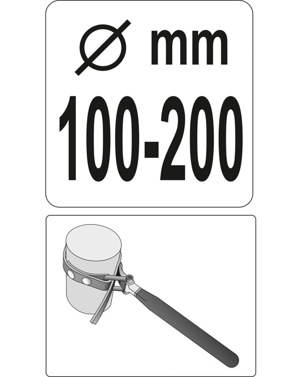 Ключ к масляному фильтру ременной YATO 100-200 мм