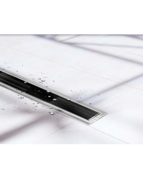 Трап для душа из нержавеющей стали, с сухим затвором FALA BLACK GLASS 60 см (75386)-foto3