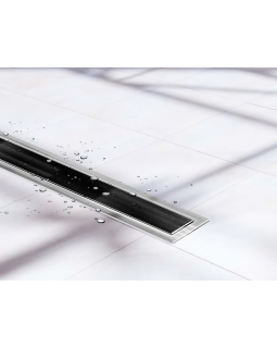 Трап для душа из нержавеющей стали, с сухим затвором FALA BLACK GLASS 80 см (75388)-foto3