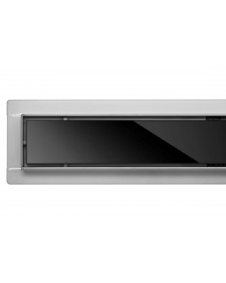 Трап для душа из нержавеющей стали, с сухим затвором FALA BLACK GLASS 90 см (75389)