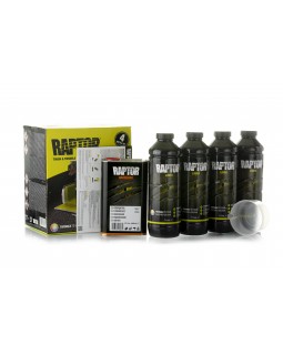 Краска повышенной прочности U-POL RAPTOR™ Черная 4 литра комплект (RLB/S4)