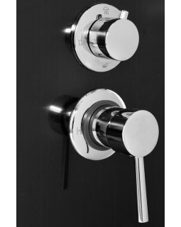 Душевая панель FALA STEELY 3 BLACK TITANIUM, 4 функции 140 х 20 х 7 см, шланг 150 см, из нержавеющей стали.-foto4
