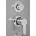 Душевая панель FALA STEELY 1 INOX, 4 функции 140 х 20 х 7 см, шланг 150 см, из нержавеющей стали.