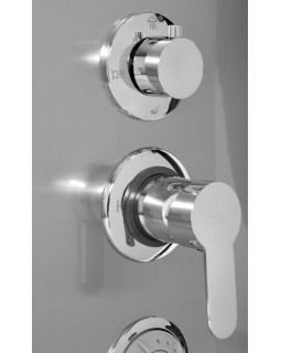 Душевая панель FALA STEELY 2 INOX, 4 функции 140 х 20 х 7 см, шланг 150 см, из нержавеющей стали.-foto3
