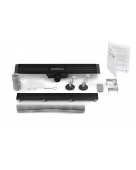 Трап для душа под плитку,из нержавеющей стали, черный, с комбинированным затвором Epelli Neo Pro 2 in 1 90 см (B10090)-foto12