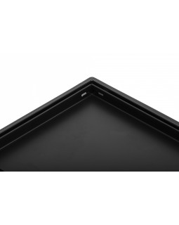 Трап для душа под плитку Epelli Quattro Nero 2 in 1, из нержавеющей стали с комбинированным затвором 200*200 мм-foto15