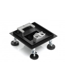 Трап для душа под плитку Epelli Quattro Nero 2 in 1, из нержавеющей стали с комбинированным затвором 200*200 мм-foto6