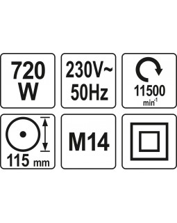 Шлифмашинка угловая Yato 720 ВТ YT-82091-foto4