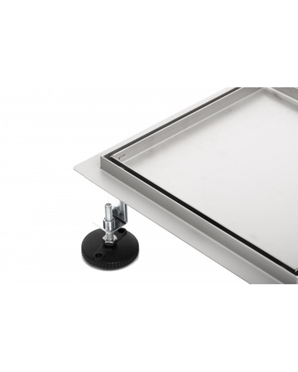Трап для душа под плитку Epelli Quattro 2 in 1, 15*15 см, из нержавеющей стали с комбинированным затвором