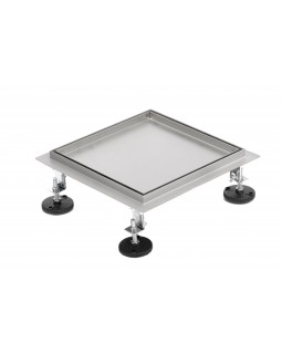 Трап для душа под плитку Epelli Quattro 2 in 1, 20*20 см, из нержавеющей стали с комбинированным затвором-foto4