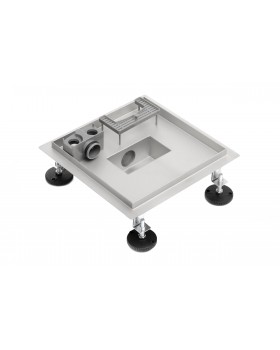 Трап для душа под плитку Epelli Quattro 2 in 1, 25*25 см, из нержавеющей стали с комбинированным затвором-foto10