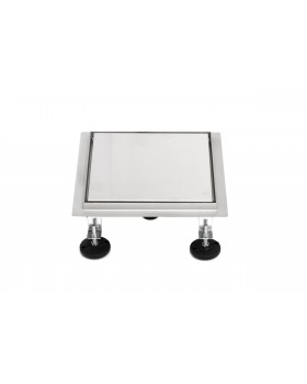Трап для душа под плитку Epelli Quattro 2 in 1, 25*25 см, из нержавеющей стали с комбинированным затвором-foto4
