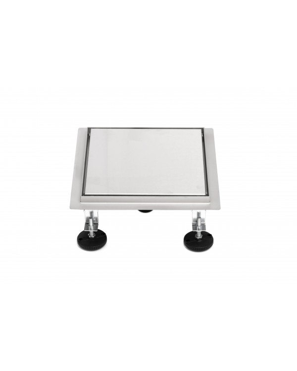 Трап для душа под плитку Epelli Quattro 2 in 1, 25*25 см, из нержавеющей стали с комбинированным затвором