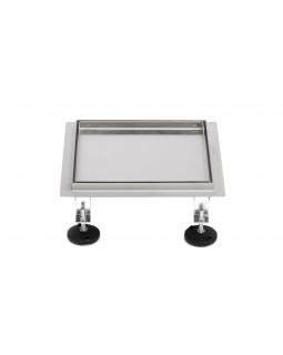 Трап для душа под плитку Epelli Quattro 2 in 1, 25*25 см, из нержавеющей стали с комбинированным затвором
