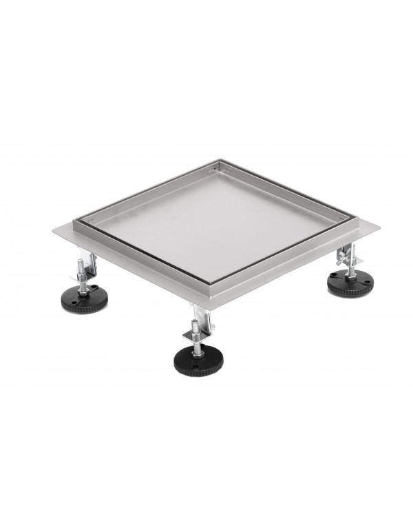 Трап для душа под плитку Epelli Quattro 2 in 1, 25*25 см, из нержавеющей стали с комбинированным затвором