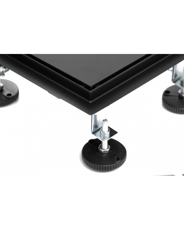 Трап для душа под плитку Epelli Quattro Nero 2 in 1, из нержавеющей стали с комбинированным затвором 200*200 мм