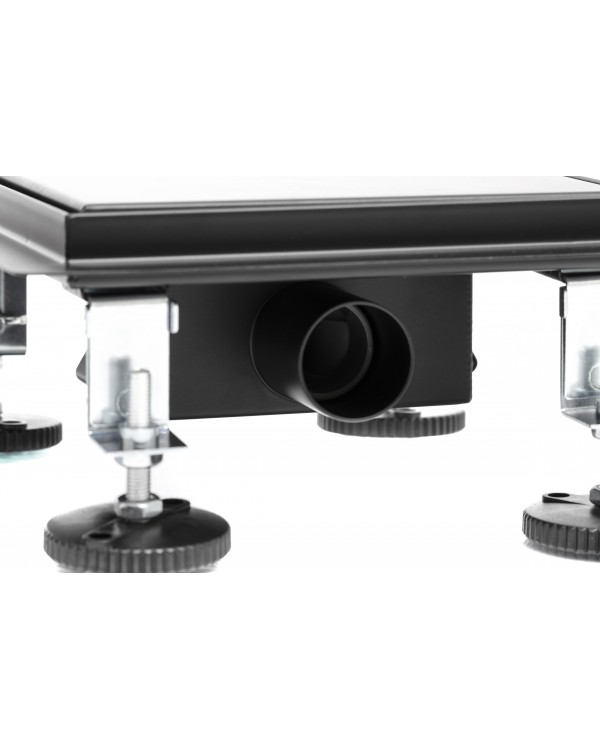 Трап для душа под плитку Epelli Quattro Nero 2 in 1, из нержавеющей стали с комбинированным затвором 200*200 мм