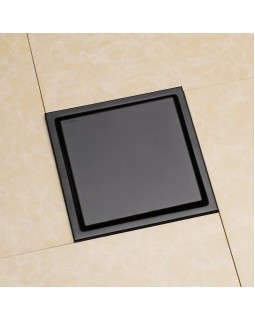 Трап для душа под плитку Epelli Quattro Nero 2 in 1, из нержавеющей стали с комбинированным затвором 200*200 мм-foto3