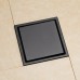 Трап для душа под плитку Epelli Quattro Nero 2 in 1, из нержавеющей стали с комбинированным затвором 200*200 мм