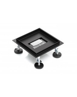 Трап для душа под плитку Epelli Quattro Nero 2 in 1, из нержавеющей стали с комбинированным затвором 200*200 мм-foto9