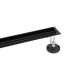 Трап для душа щелевой Epelli Slim Nero 80 см, из нержавеющей стали. С поворотным сифоном. (SN1080)