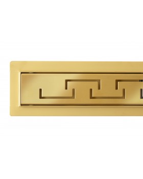 Трап для душа Epelli Grande D`oro из нержавеющей стали, золотой, с комбинированным затвором