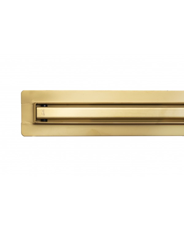 Трап для душа щелевой Epelli Slim D`oro из нержавеющей стали. С поворотным сифоном. 