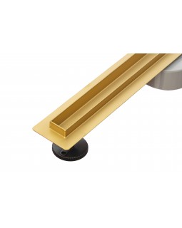 Трап для душа щелевой Epelli Slim D`oro из нержавеющей стали. С поворотным сифоном. -foto12