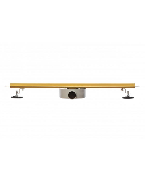 Трап для душа щелевой Epelli Slim D`oro из нержавеющей стали. С поворотным сифоном. 