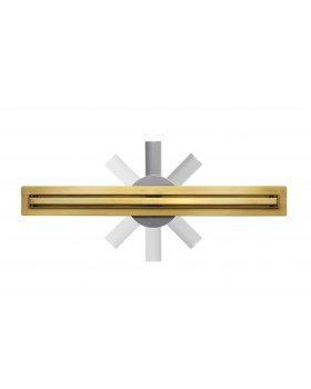 Трап для душа щелевой Epelli Slim D`oro из нержавеющей стали. С поворотным сифоном. -foto4