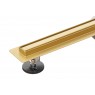Трап для душа щелевой Epelli Slim D`oro из нержавеющей стали. С поворотным сифоном. 