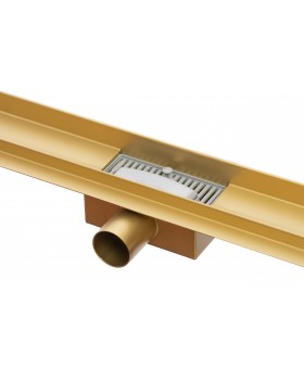 Трап для душа Epelli Grande D`oro 60 см, из нержавеющей стали, золотой, с комбинированным затвором (D1060)-foto8
