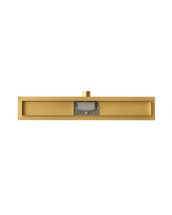 Трап для душа Epelli Grande D`oro 80 см, из нержавеющей стали, золотой, с комбинированным затвором (D1080)