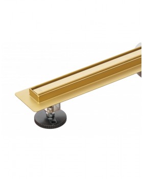 Трап для душа щелевой Epelli Slim D`oro 60 см, из нержавеющей стали. С поворотным сифоном (D2060)