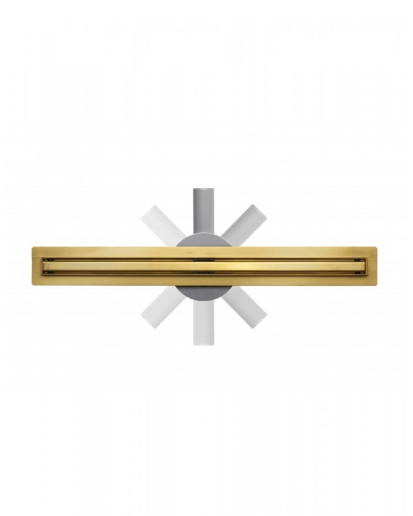 Трап для душа щелевой Epelli Slim D`oro 80 см, из нержавеющей стали. С поворотным сифоном (D2080)
