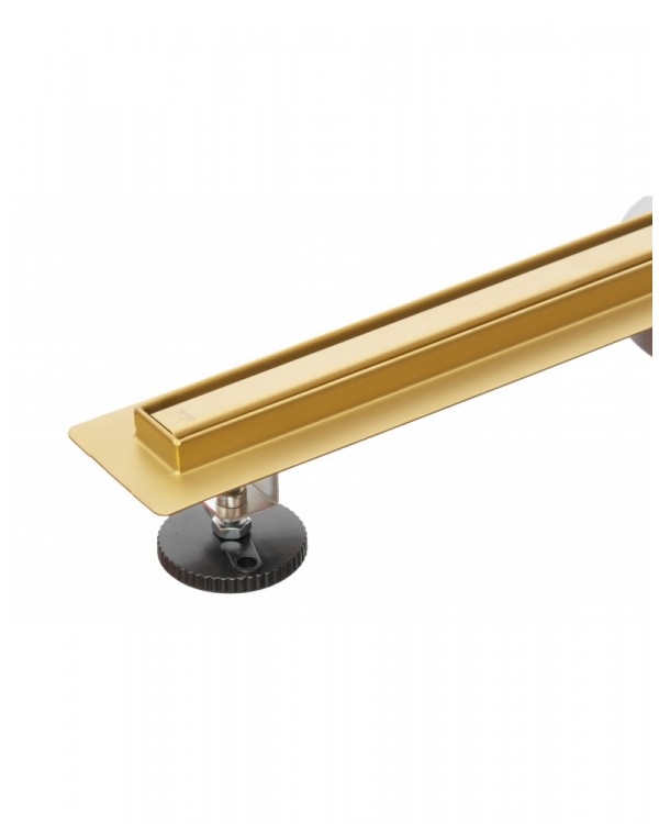Трап для душа щелевой Epelli Slim D`oro 80 см, из нержавеющей стали. С поворотным сифоном (D2080)